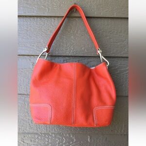Adrienne Vittadini leather coral color White womens shoulder bag